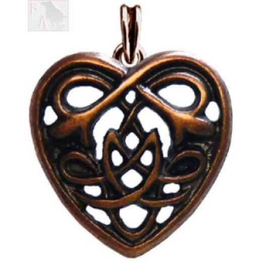 CELTIC HEART Altbronze (Kettenanhänger)