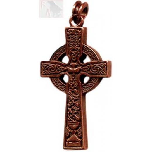 KELTENKREUZ VON AHENNY Altbronze (Kettenanhänger)